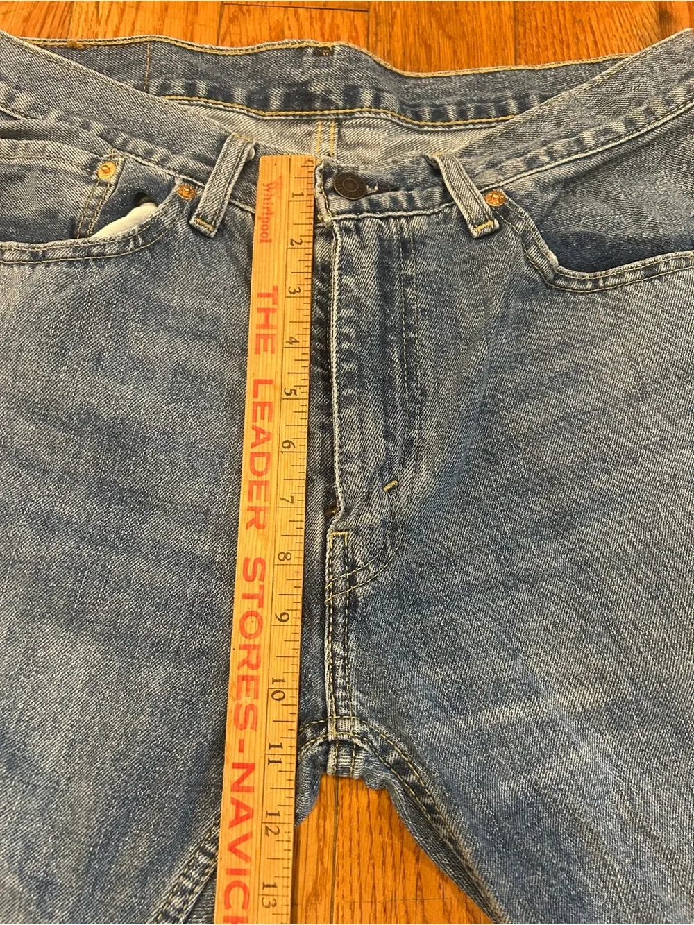 Men's Levi's 505 Regular Fit Jeans Blue Denim Size 33x32 Straight Leg Classic